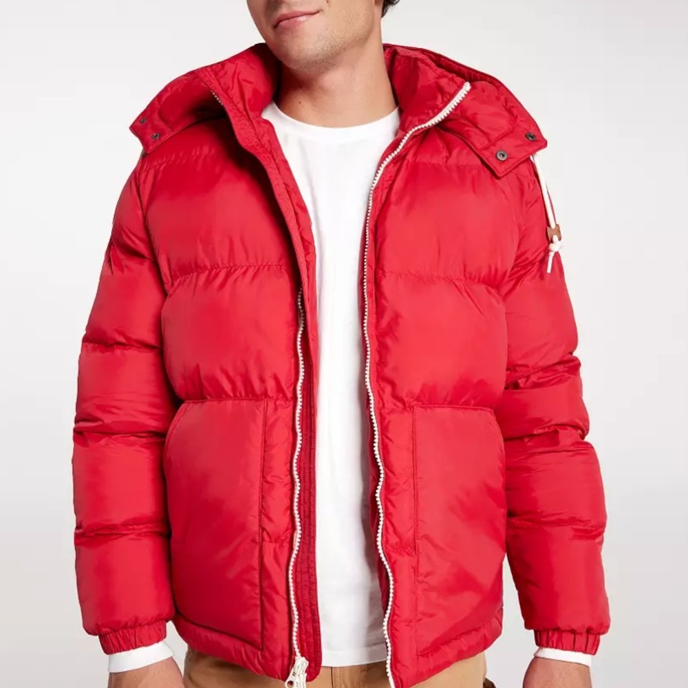 Alpine Design NWT 1962 Hooded Puffer Jacket Red Medium Bright Crimson